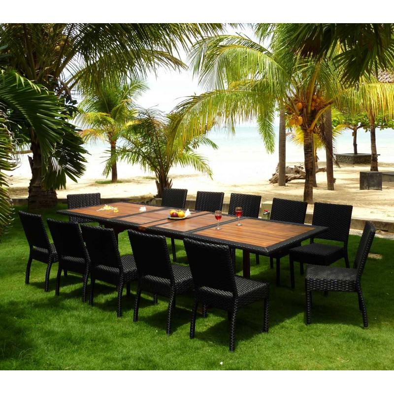 Salon de jardin en bois 12 places