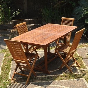 Salon de jardin pas cher teck