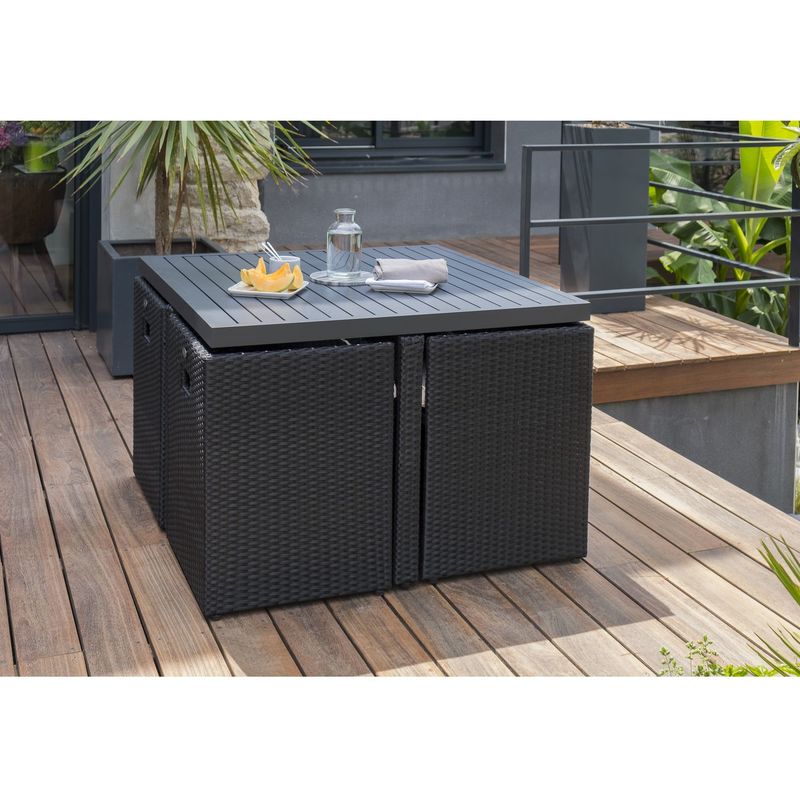 Salon de jardin encastrable 4 personnes
