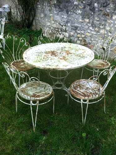 Salon de jardin en fer le bon coin