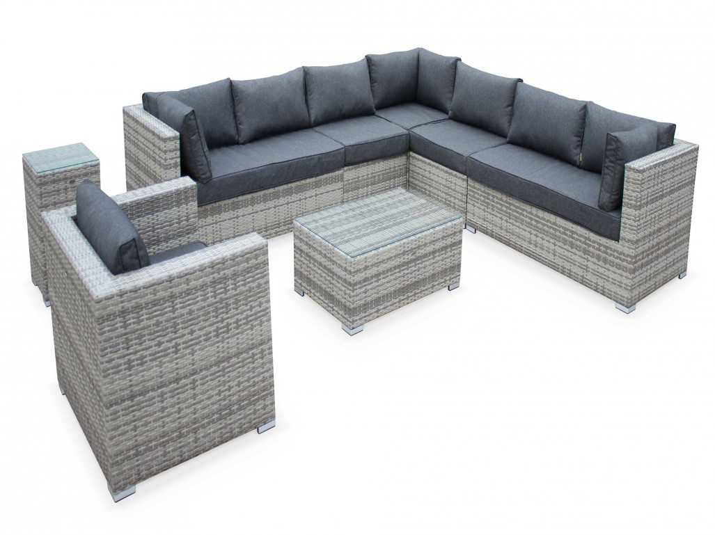 Salon de jardin luco gris