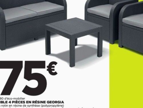 Mobilier de jardin resine leclerc