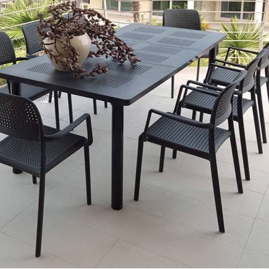 Salon de jardin plastique anthracite