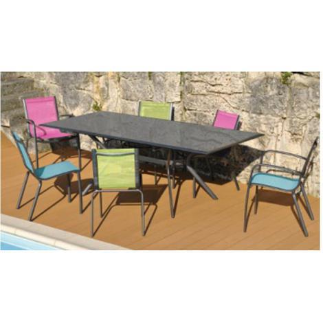 Salon de jardin en toile textilene