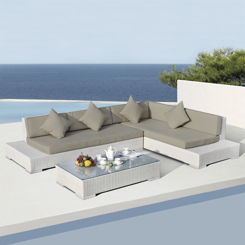 Mobilier de jardin blanc design