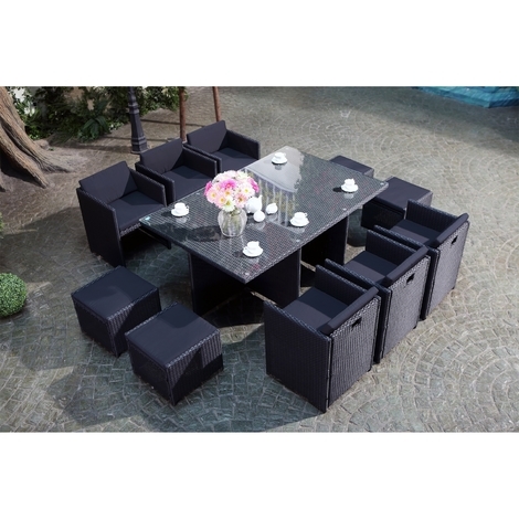 Salon de jardin en resine 10 places