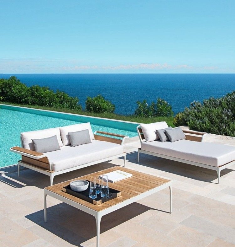 Mobilier de jardin design blanc