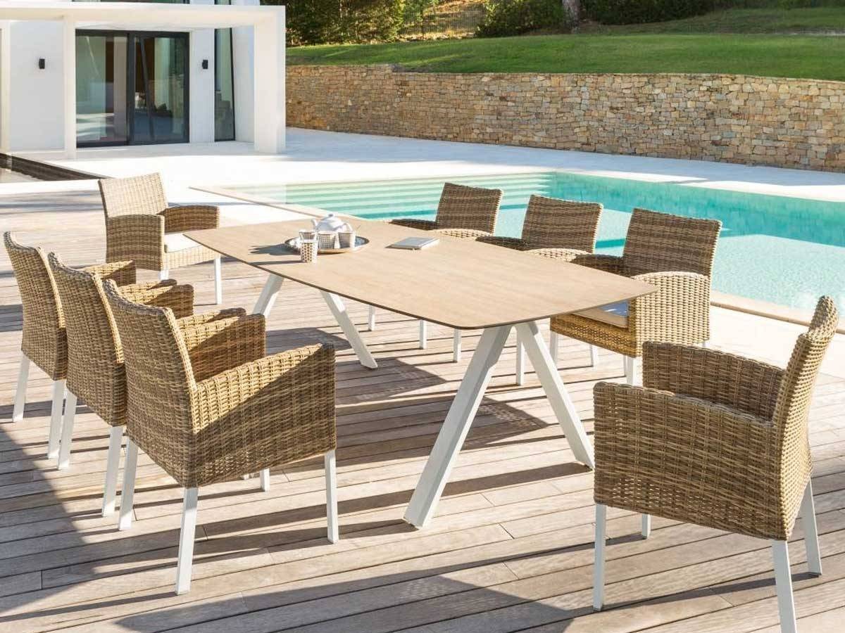 Salon de jardin bois modulable