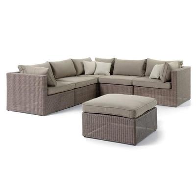 Salon de jardin en resine tressee naturel