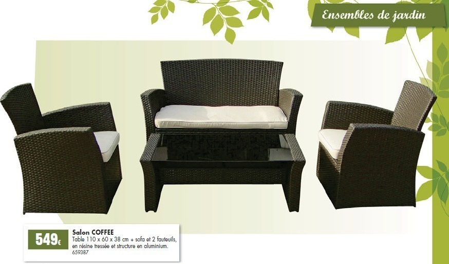 Promo salon de jardin monsieur bricolage