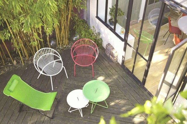 Mobilier de jardin coloré pas cher