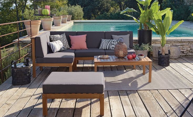 Salon de jardin pour terrasse bois