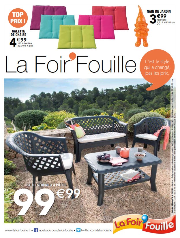 Salon de jardin en resine la foir'fouille