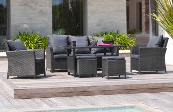 Salon de jardin resine luxe