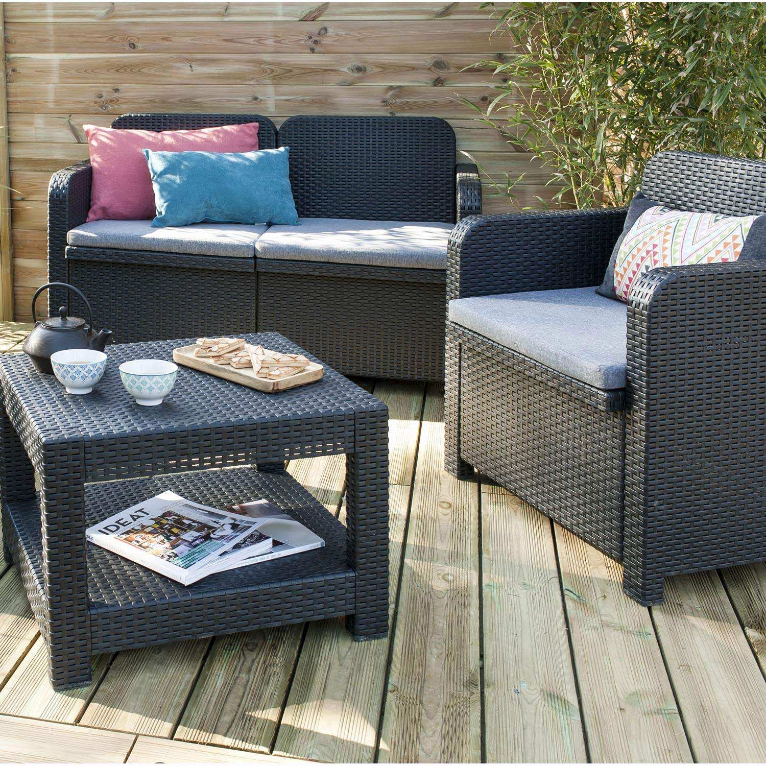 Salon de jardin resine pour balcon