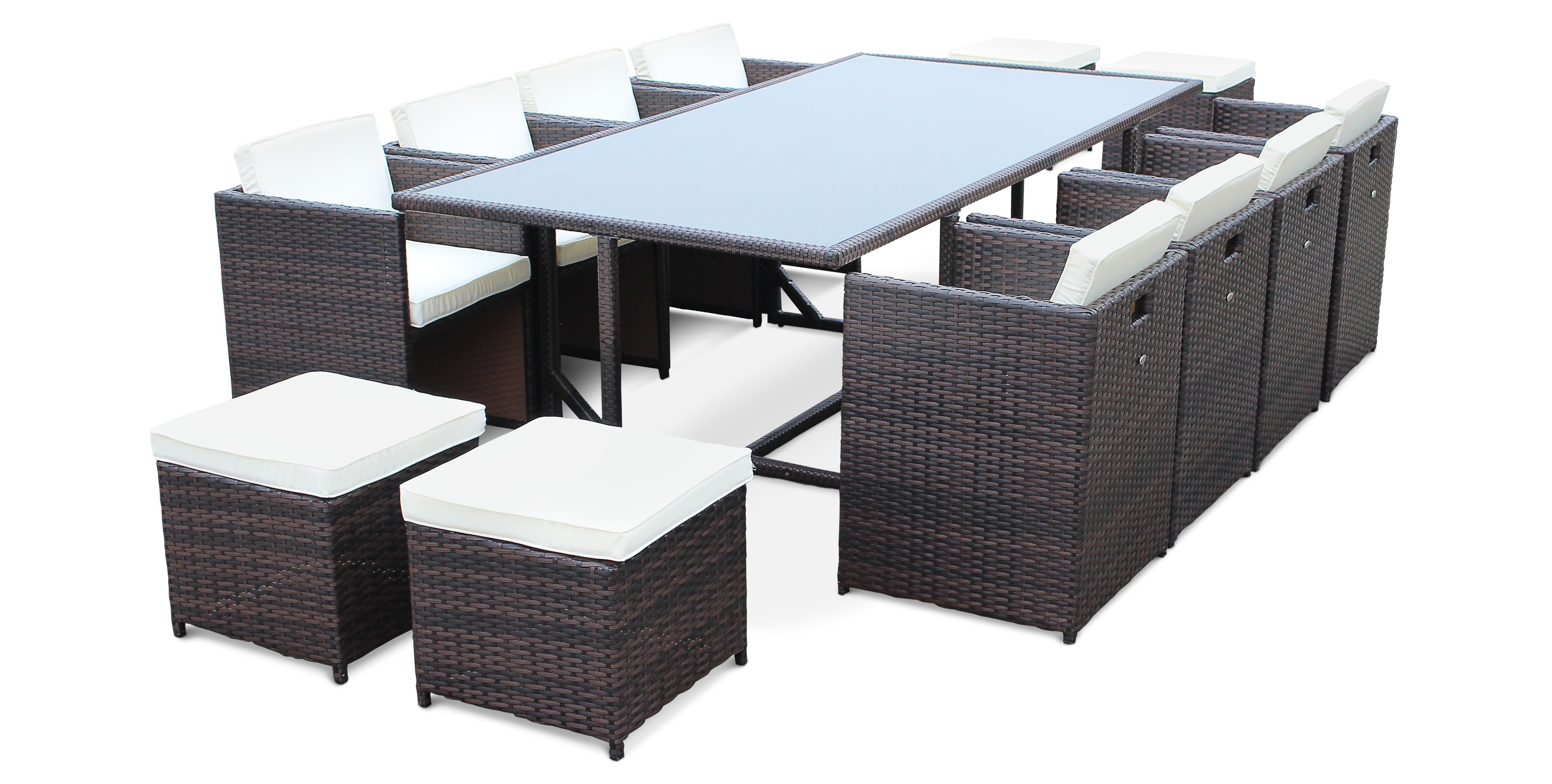 Salon de jardin resine structure alu
