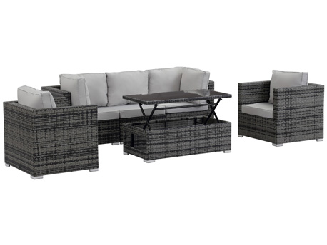 Canape jardin resine tressee