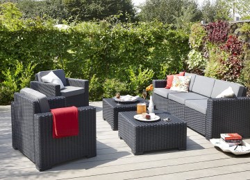 Salon de jardin allibert anthracite
