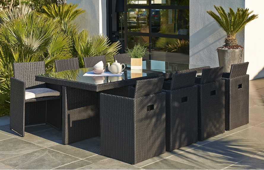 Salon de jardin fauteuil et table