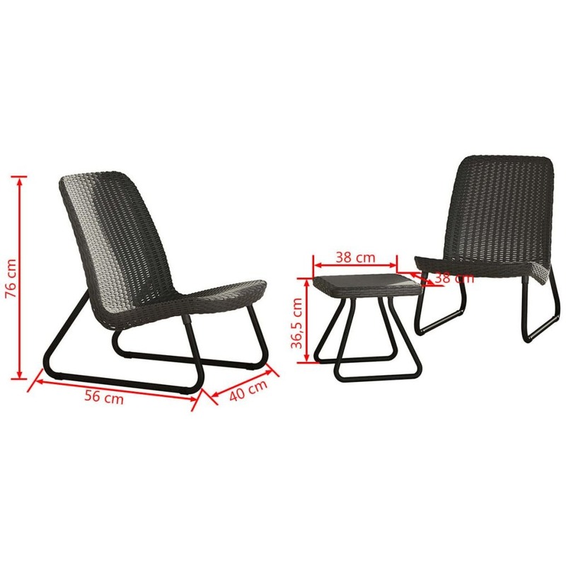 Salon de jardin keter jersey graphite