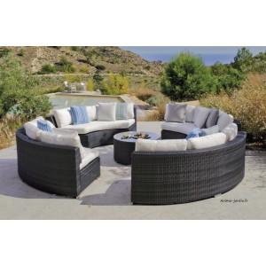 Salon de jardin en resine tressee