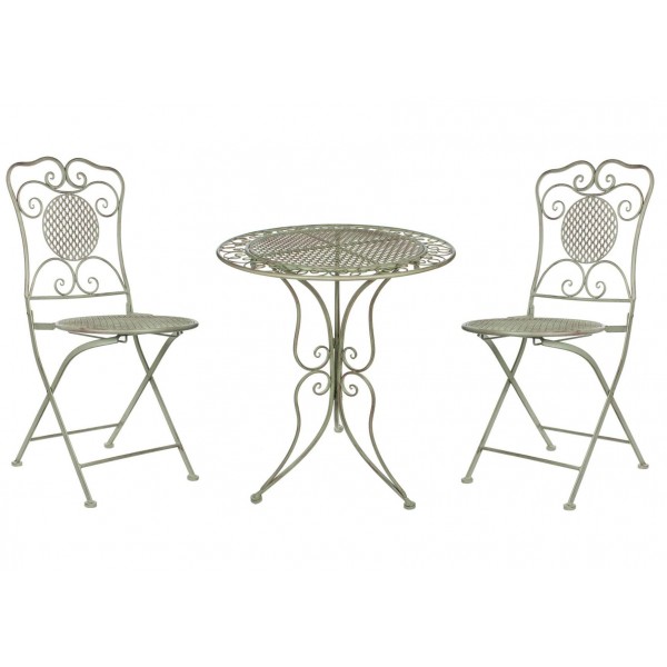Vieux salon de jardin en fer
