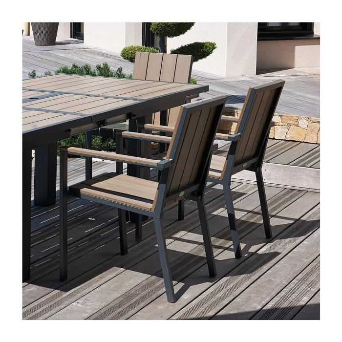 Salon de jardin aluminium rallonge