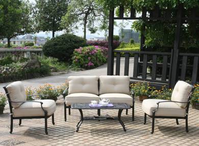 Salon bas de jardin en fer