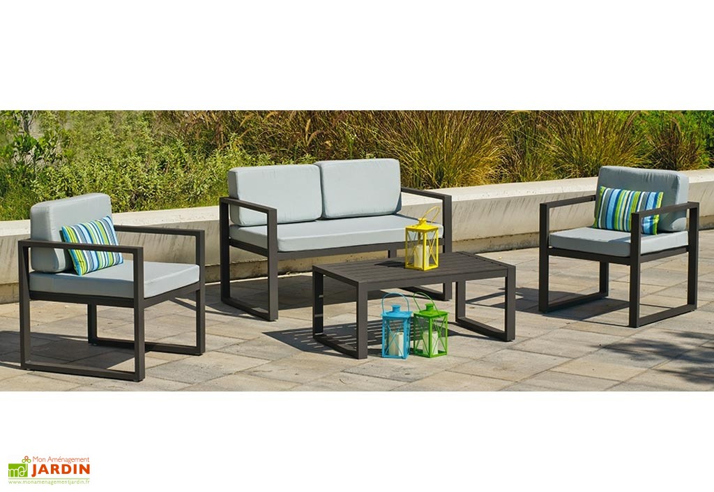Salon de jardin detente en alu