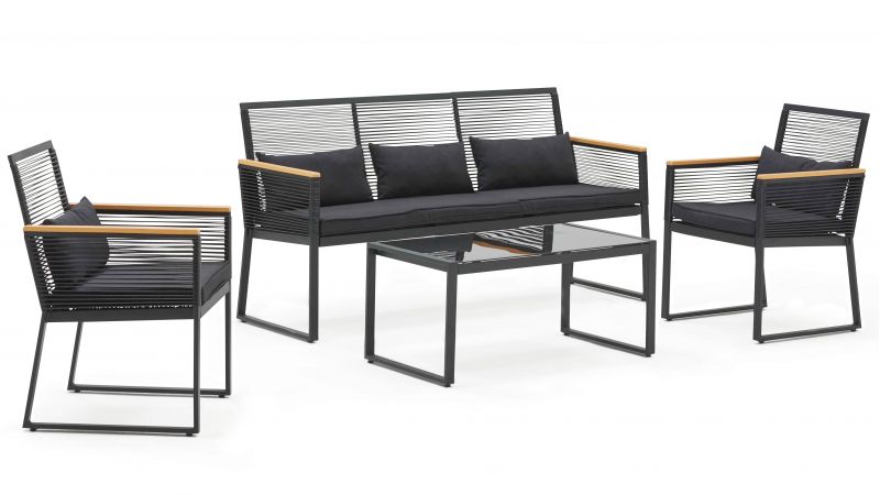 Salon de jardin fauteuil et table basse