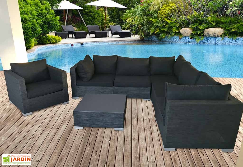 Salon de jardin bas textilene