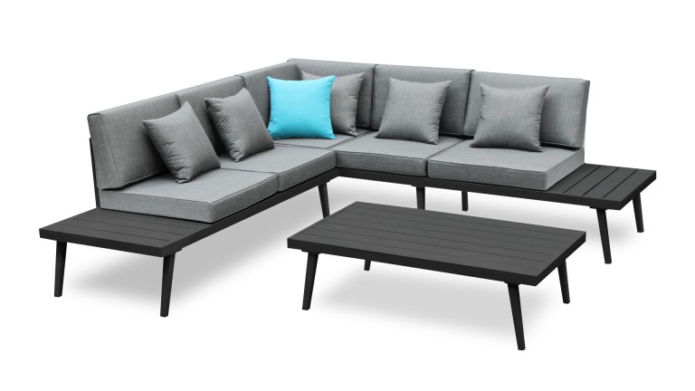 Salon de jardin angle aluminium