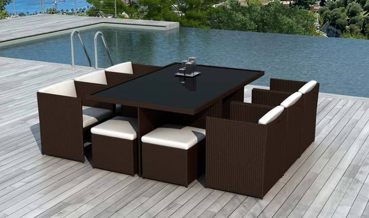 Salon de jardin gain de place