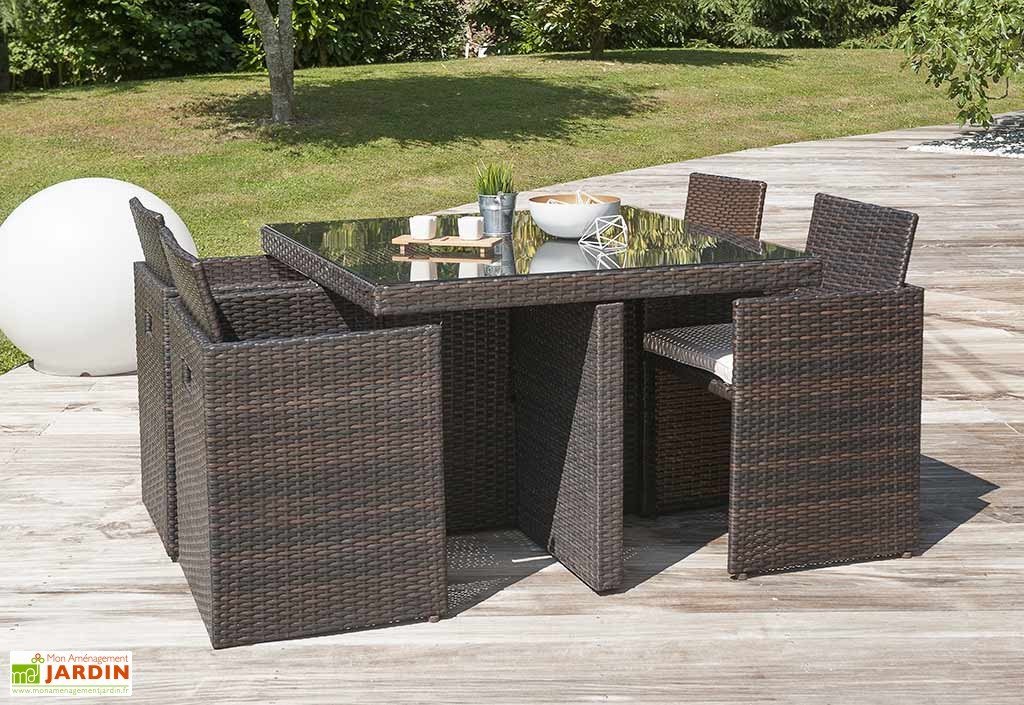 Salon de jardin rotin encastrable