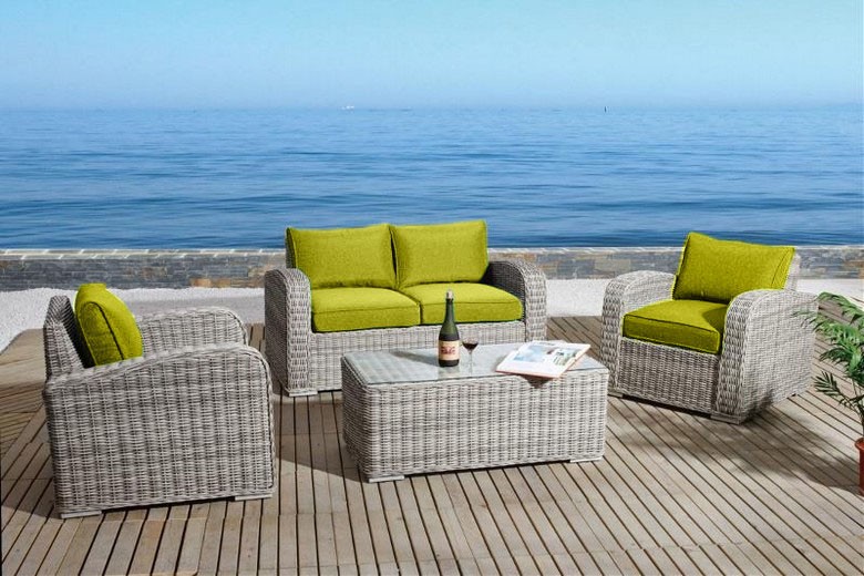Salon de jardin resine vert anis