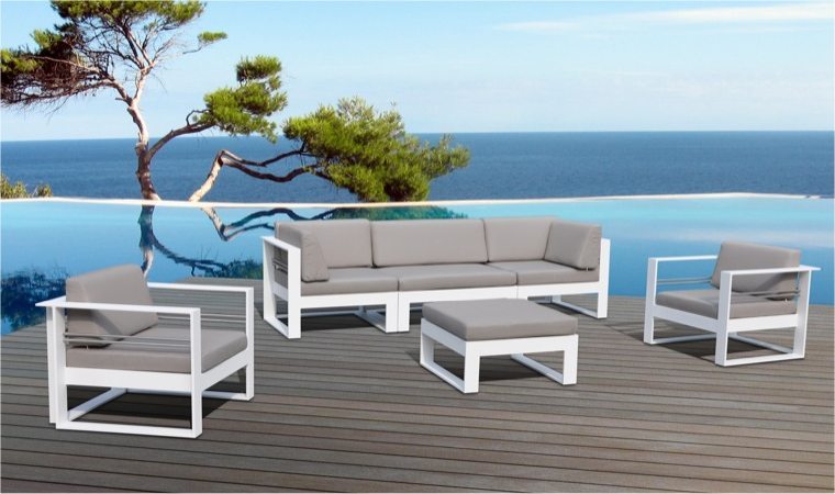 Salon de jardin alu design