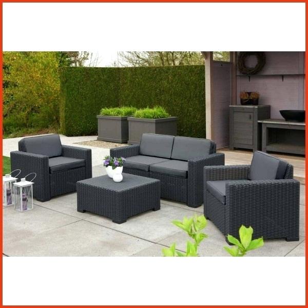 Mobilier jardin resine allibert