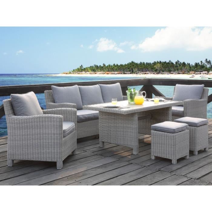 Salon de jardin fauteuil et canape