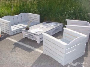 Video construction salon de jardin en palette