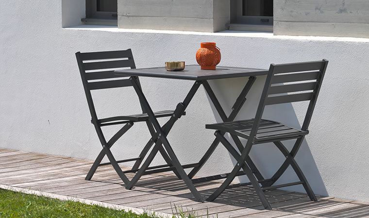 Salon de jardin aluminium pliant