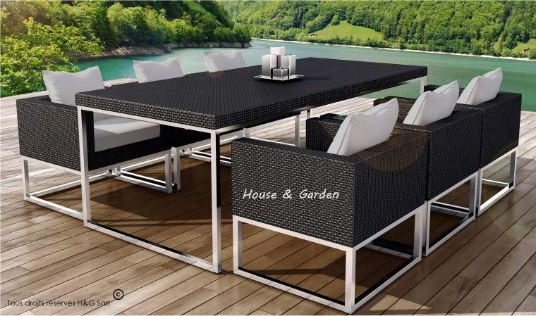 Salon de jardin en teck massif
