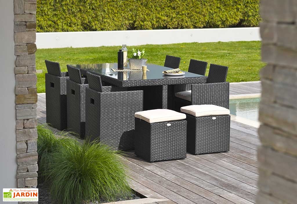 Table de jardin en résine