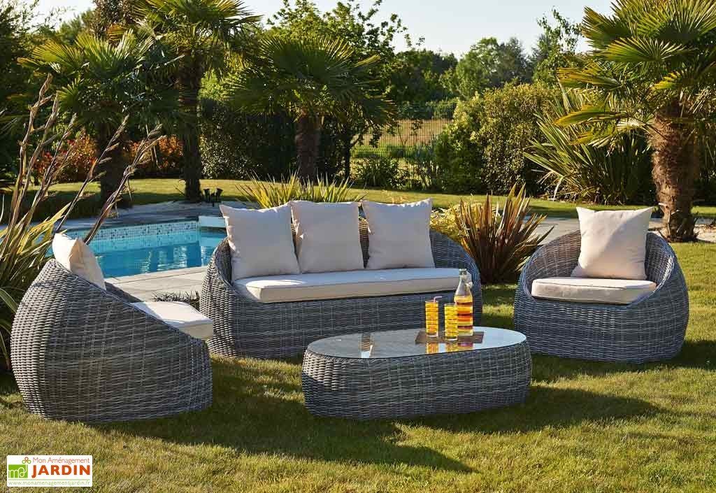 Canapé de jardin en résine tressée