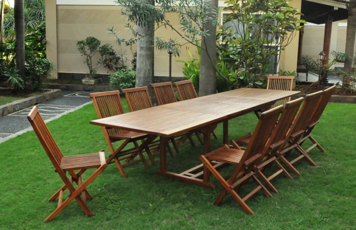 Salon de jardin teck cdiscount