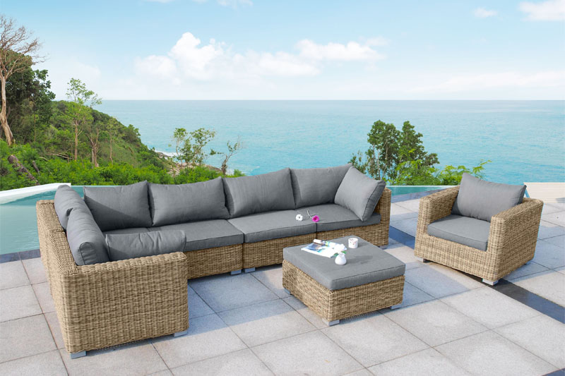 Ensemble salon de jardin resine tressee
