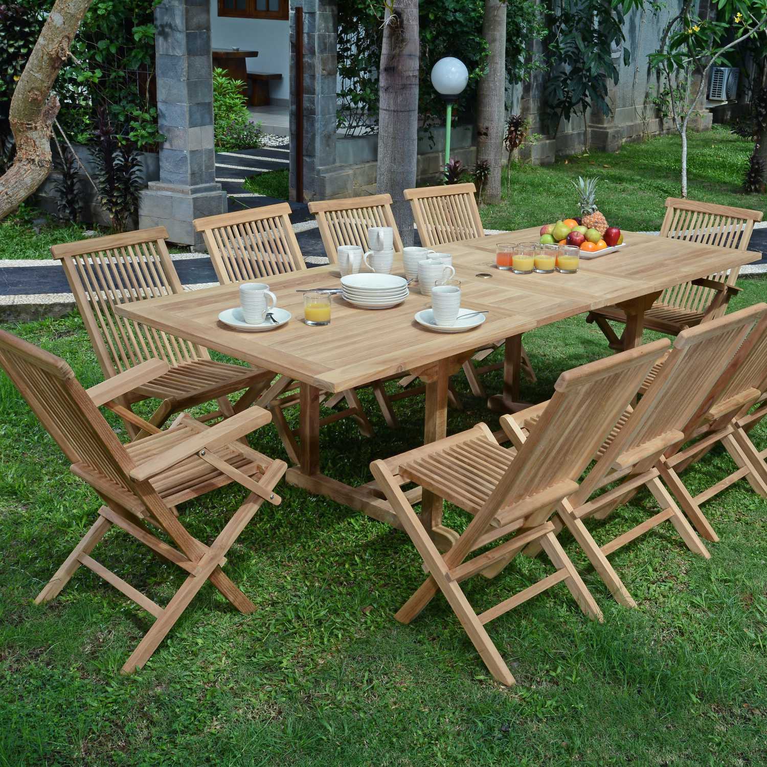 Salon jardin teck kajang