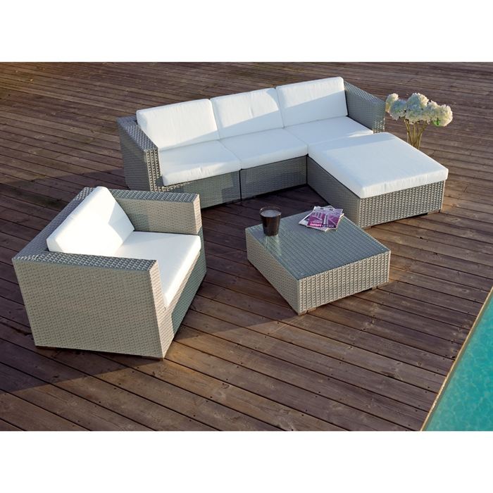 Goa salon de jardin en résine tressée