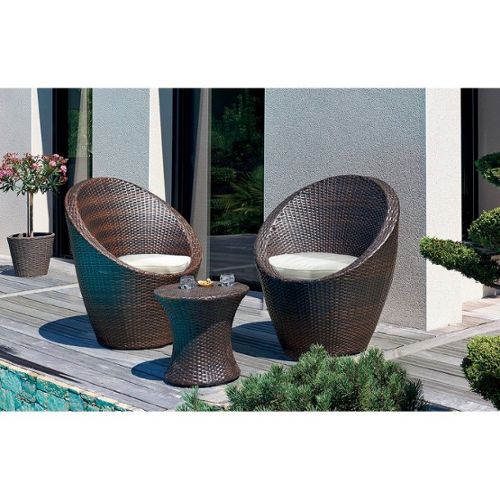 Salon de jardin resine marron chocolat