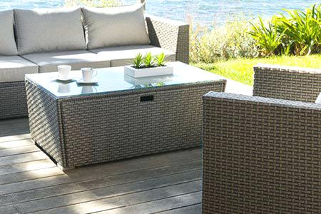 Salon de jardin resine coffre