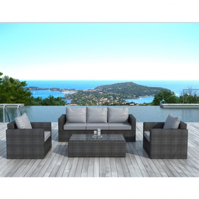 Salon de jardin avec coussin impermeable